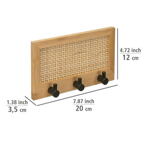 Wenko Hook rack Allegre made of bamboo and rattan
