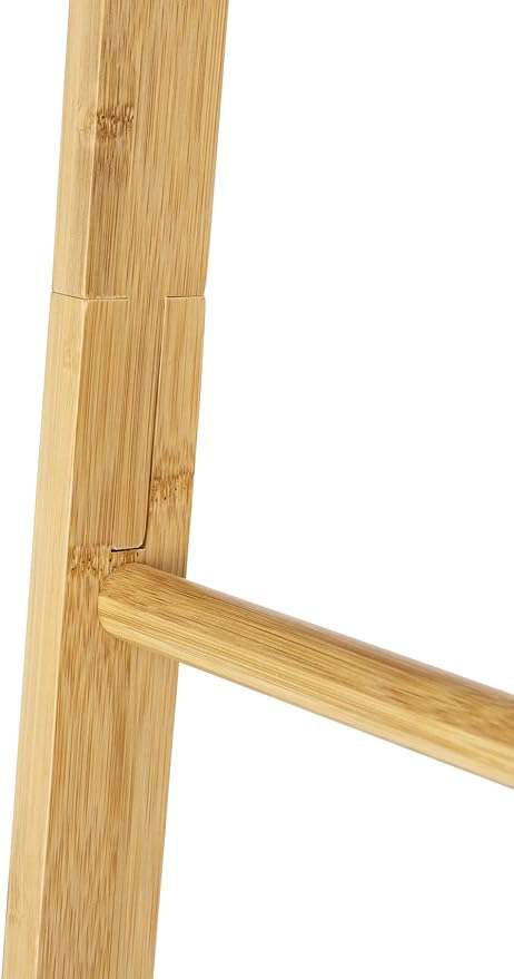 Wenko Nori Bamboo Towel Ladder – Freestanding 5-Rail Storage Rack