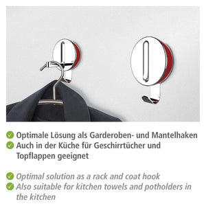 Wenko Folding hook Premium DELTA carmine red