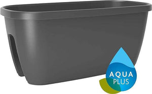 Emsa Poetic Railing Pot for Balcony - self-watering system - Granite -517468