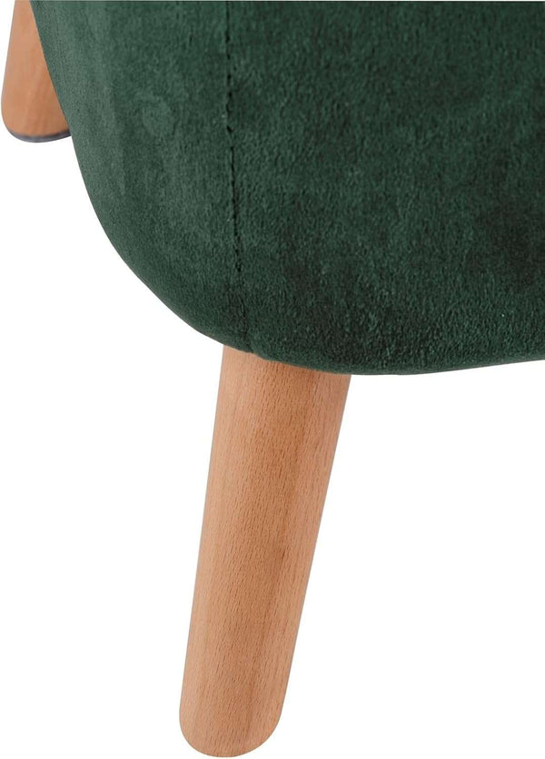 Wenko Velvet Green Stool With Storage