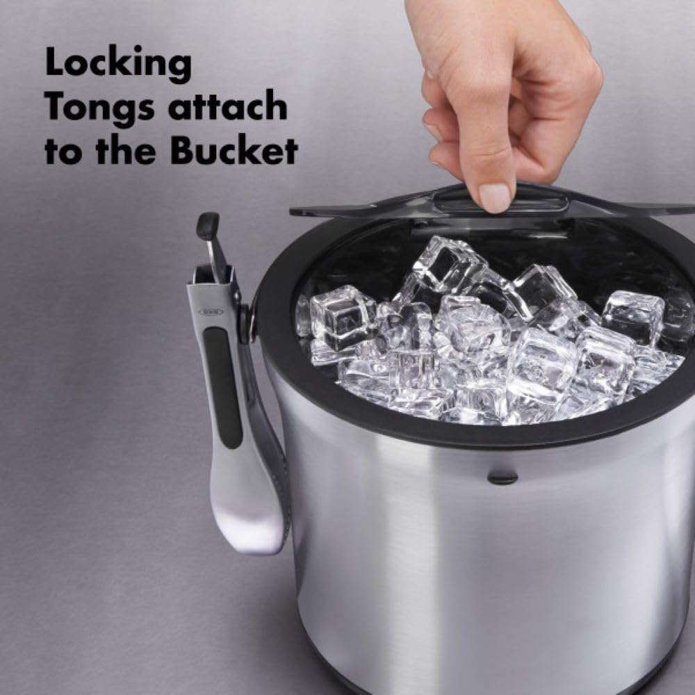 SteeL Ice Bucket & Tong Set by OXO