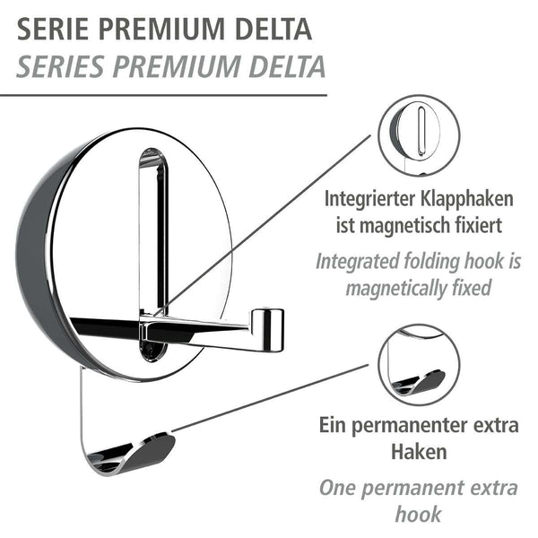 Folding hook Premium DELTA steel grey By Wenko.de