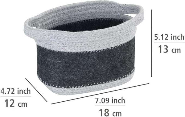 Wenko Felt basket Bea dark grey S