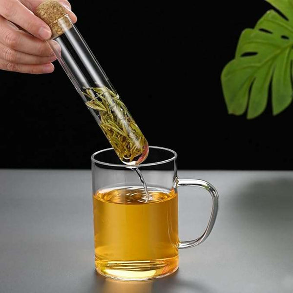 Wenko Borosilicate Glass Tea Strainer – Reusable Infuser with Aroma-Sealing Cork