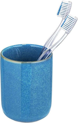 Wenko Varzi Ceramic Bathroom Accessory Set 2-Piece Blue