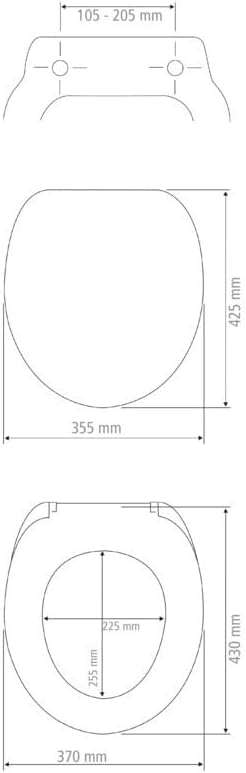 Wenko Toilet Seat Black – Soft Close MDF WC Seat with Leather Look Design