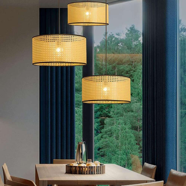 Nino Germany Lu Rattan Weave Beige Pendant Lamp