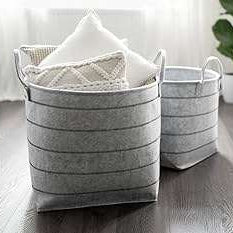 Wenko Nella Grey XL Round Multi-Purpose Organizer with Handles