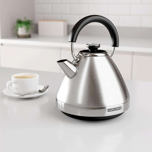 Morphy Richards Venture Pyramid Kettle Red Or Stainless steel