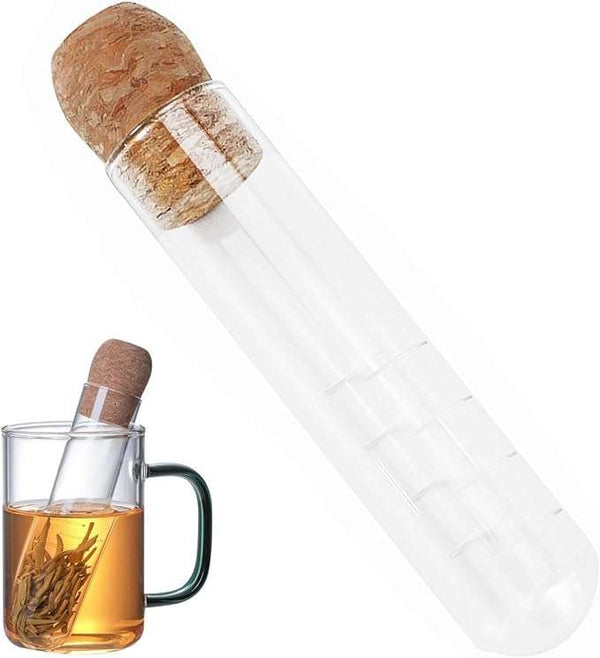 Wenko Borosilicate Glass Tea Strainer – Reusable Infuser with Aroma-Sealing Cork