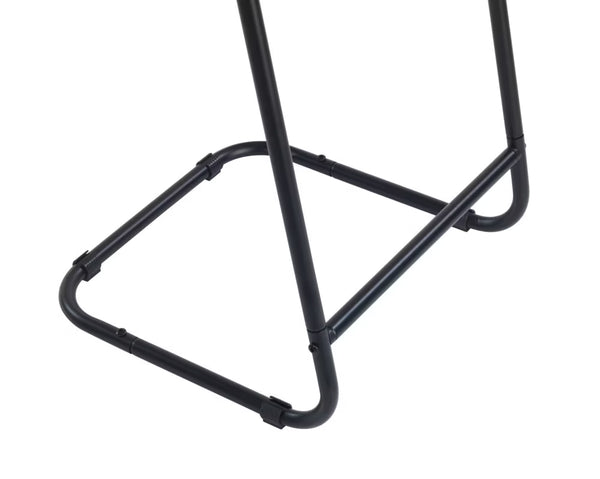 Wenko Surya Clothes Rack – Minimalist Black Metal Valet Stand with Interchangeable Bamboo Rail
