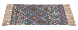 Wenko Massa Bath Mat in Gray with multicolor accents