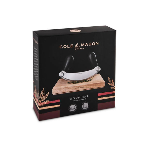 Woodhall Herb Chopping Hachoir & Board Cole & Mason