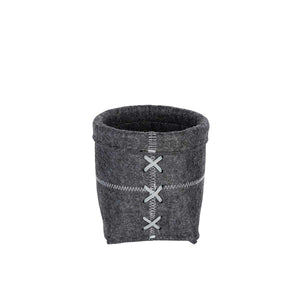Wenko Felt bath basket Mara S, anthracite