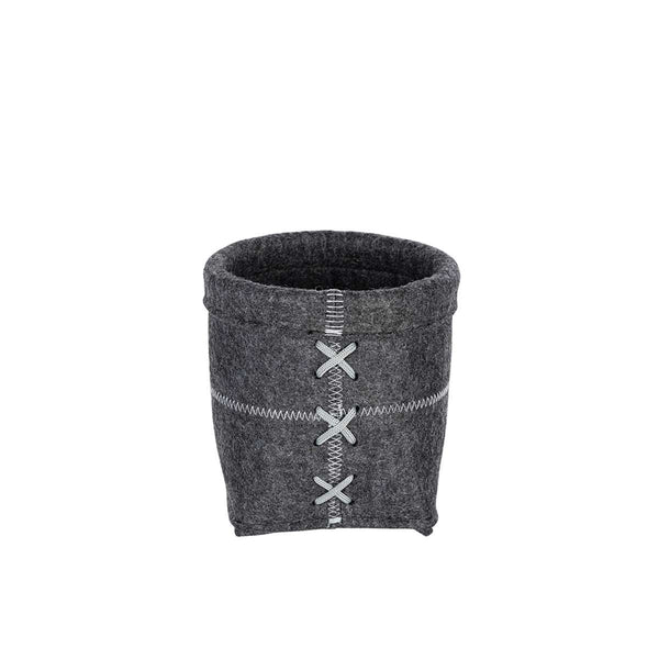 Wenko Felt bath basket Mara S, anthracite