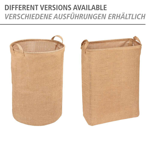 Wenko Juna Round Jute Laundry Basket with Handles