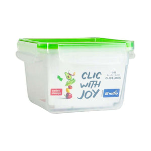 Rotho Click&Lock square container 1.4l