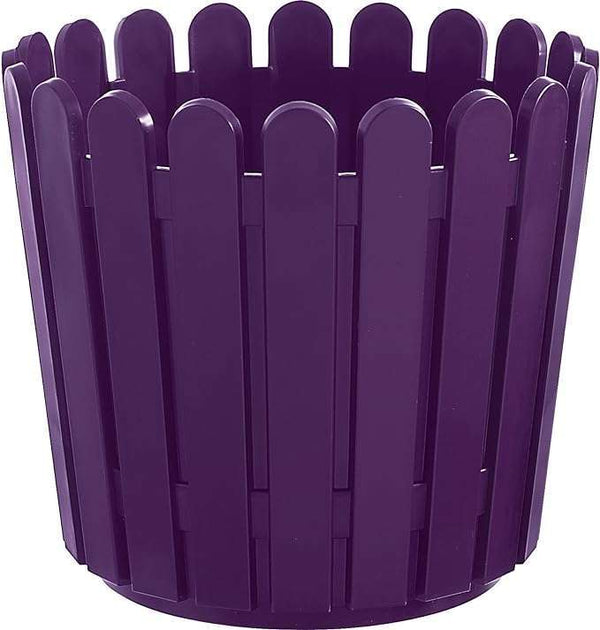 Emsa 512686 – Flowerpot Round, Country House Style, 11 Liter, Purple, Country House