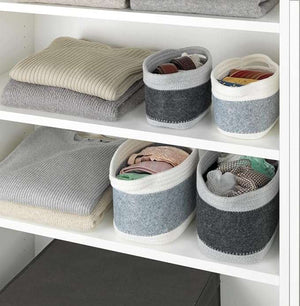 Wenko Felt basket Bea dark grey S