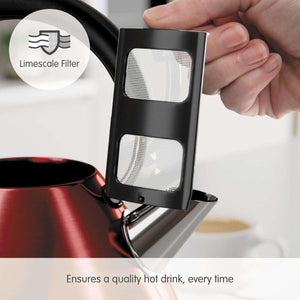 Morphy Richards Venture Pyramid Kettle Red Or Stainless steel