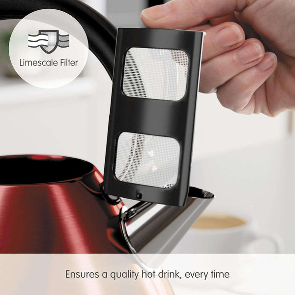 Morphy Richards Venture Pyramid Kettle Red Or Stainless steel