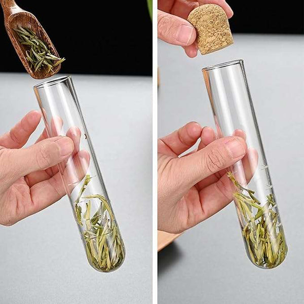 Wenko Borosilicate Glass Tea Strainer – Reusable Infuser with Aroma-Sealing Cork