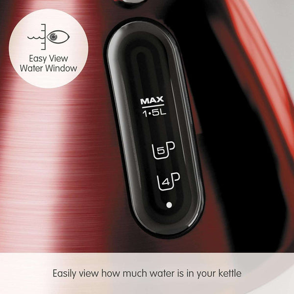 Morphy Richards Venture Pyramid Kettle Red Or Stainless steel