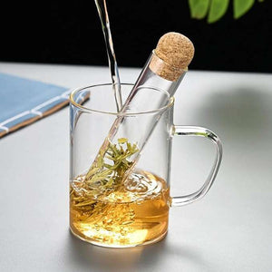 Wenko Borosilicate Glass Tea Strainer – Reusable Infuser with Aroma-Sealing Cork