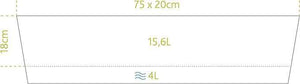 Emsa 515026-75 CM- Casa Mesh Flower Pot-self-watering system-Mocha