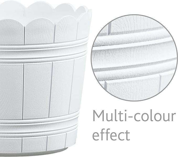 Emsa 515263 Country Flower Planter, White