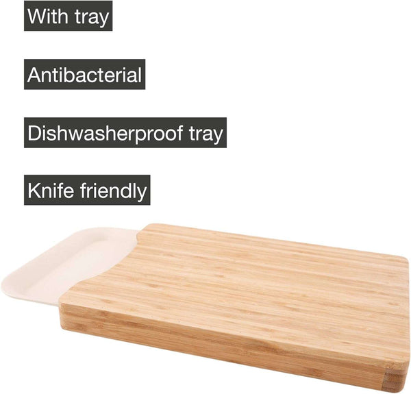Point-Virgule Bamboo Chopping Board with Bamboo Fibre Serving Tray