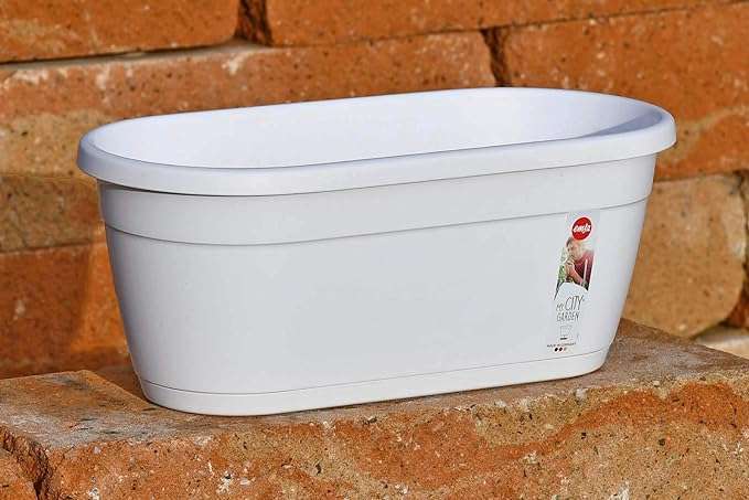 Emsa 517827 Indoor & Outdoor Flower Pot 40 x 20 cm-White