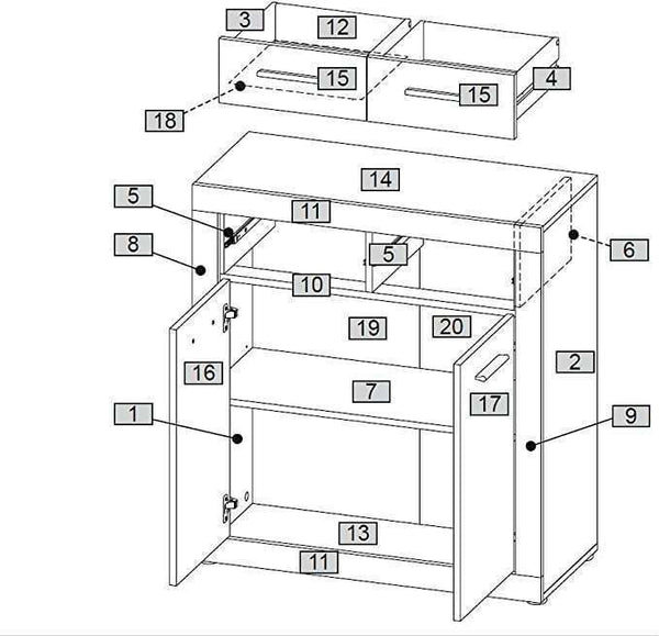 Sassari Dresser - Made in Germany