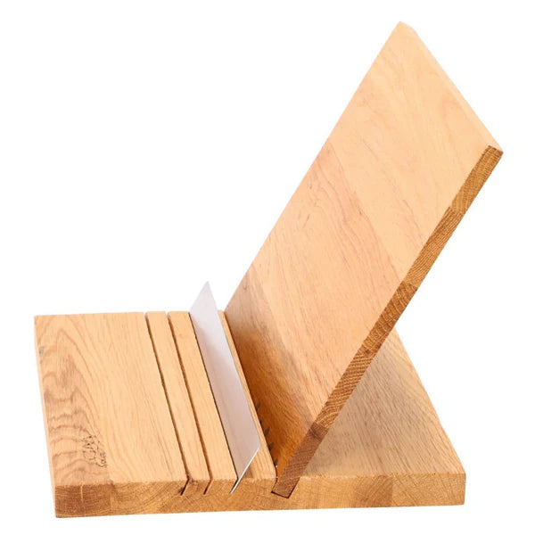 WD lifestyle Handcrafted Sustainable Oak Wood Cookbook & Tablet Stand