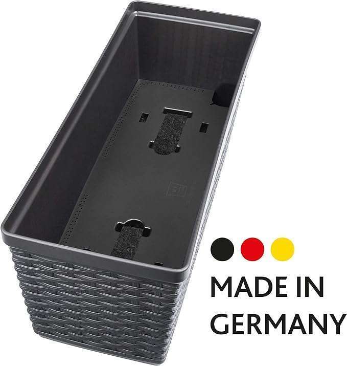 Emsa 515022- Casa Mesh Flower Pot-self-watering system - Granite