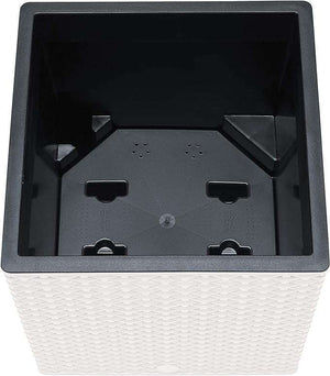 EMSA -‎517588- Indoor Flower Pot - self-watering system & water level indicator - White