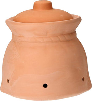 Terracotta Garlic Storage Pot with Lid