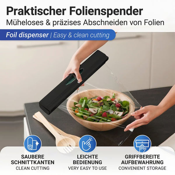 Wenko Perfect Cutter Film Dispenser - Black