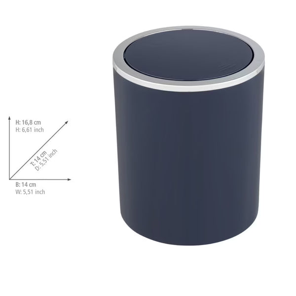 Wenko Inca Compact 2L Swing-Lid Trash Bin in Dark Blue or Old Pink