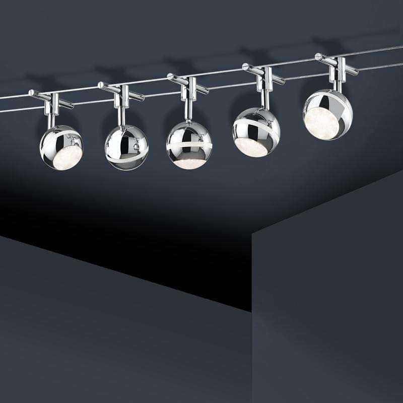 Trio Baloubet Chrome LED ceiling light