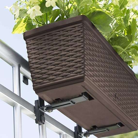Emsa 515023- Casa Mesh Flower Pot-self-watering system - Mocha