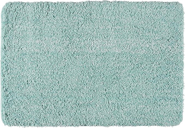 Wenko Turquoise Fluffy Microfiber Bath Mat