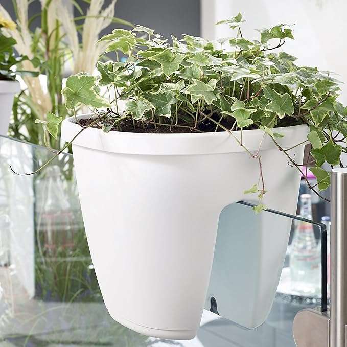 Emsa 515014 Casa Mesh Railing Pot- Mocha