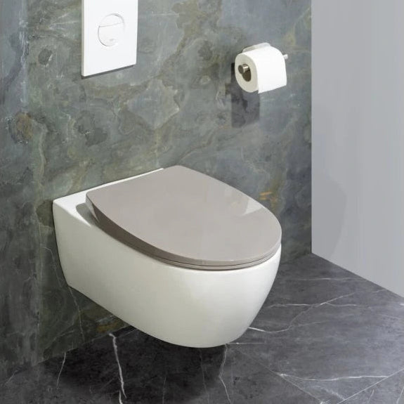 Wenko Self-closing toilet seat Tilos taupe Easy Close Thermoplastic