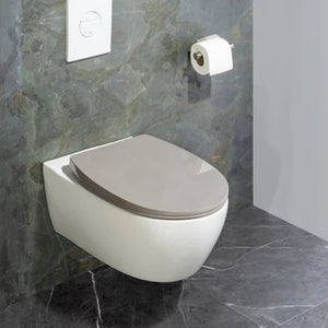 Wenko Self-closing toilet seat Tilos taupe Easy Close Thermoplastic