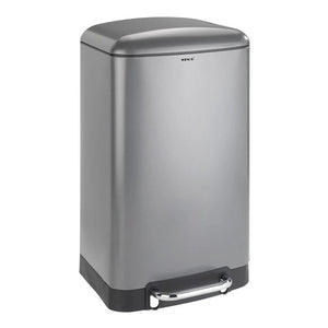 WENKO 30L Soft-Close Pedal Bin – in Silver or White