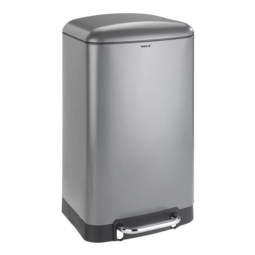 WENKO 30L Soft-Close Pedal Bin – in Silver or White