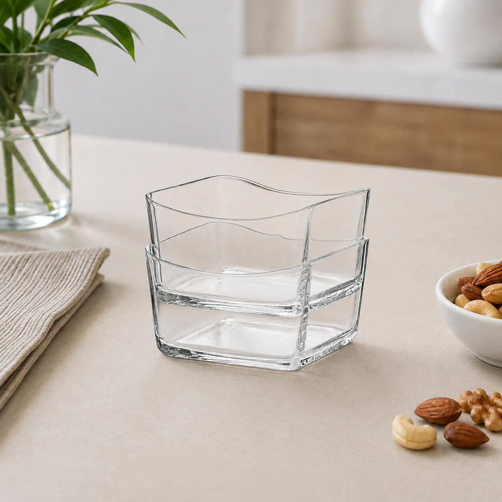 Blomus Set of Two Square Glass Bowls