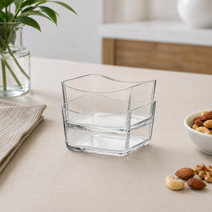 Blomus Set of Two Square Glass Bowls